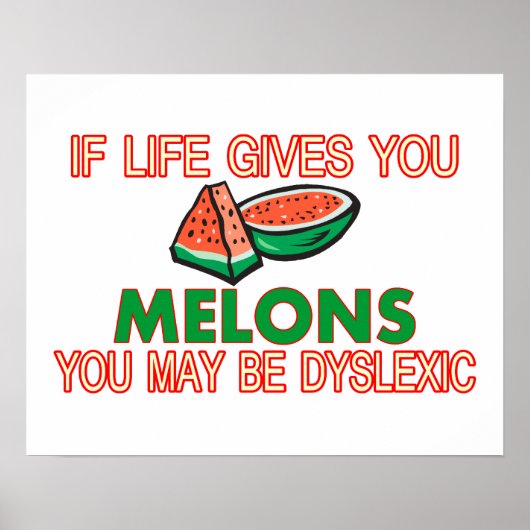 Melon Dyslexie Poster (Voorkant)