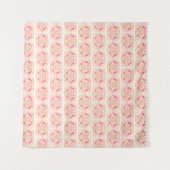 Melon- en Buttery Yellow Fractal Wandkleed (Voorkant (horizontaal))