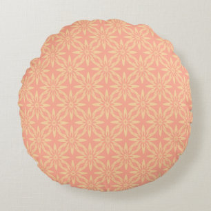 Melon gele bloem naadloos patroon rond kussen
