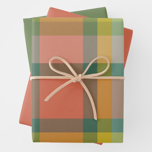 Melon & Lime Wrapping Paper Flat Sheet Set of 3 (In situ)