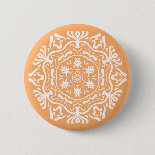 Melon Mandala Ronde Button 5,7 Cm (Voorkant)