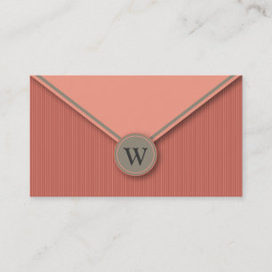 Melon Monogram Elegant Envelope Visitekaartjes