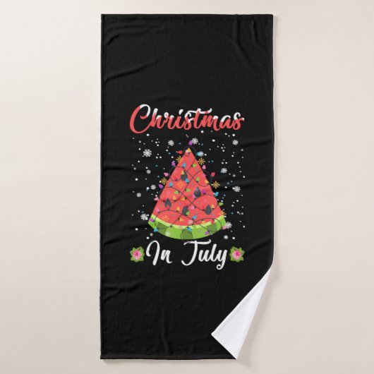 Melon Noël Arbre Été Noël En Juillet (Serviette de bain)
