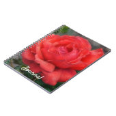 Melon Red Rose Flower Art Journal Notitieboek (Linkerzijde)