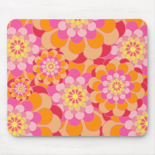 Melon Shades Floral Achtergrond Muismat (Voorkant)