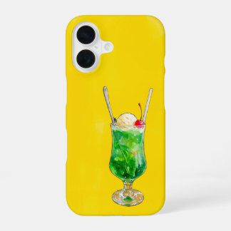 Melon soda float! (Japanese Cream Soda) iPhone 16 Hoesje