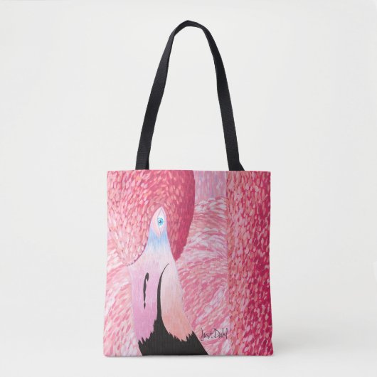 Melon the Flamingo Canvas tas (Voorkant)