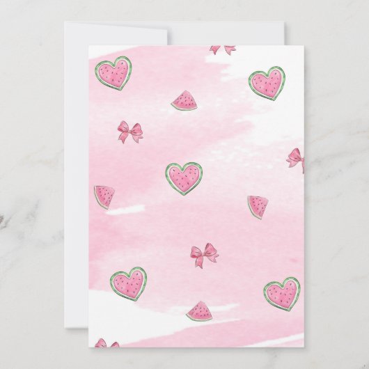 Melon Theme Anniversaire Invitation (Dos)