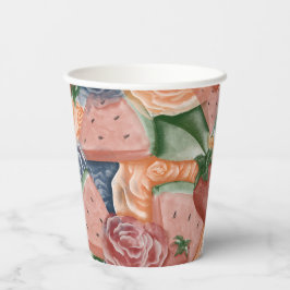 Melon Verjaardag - Zomervibes Papieren Bekers