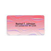 Melon Wavy Fractal Art Etiket (Voorkant)