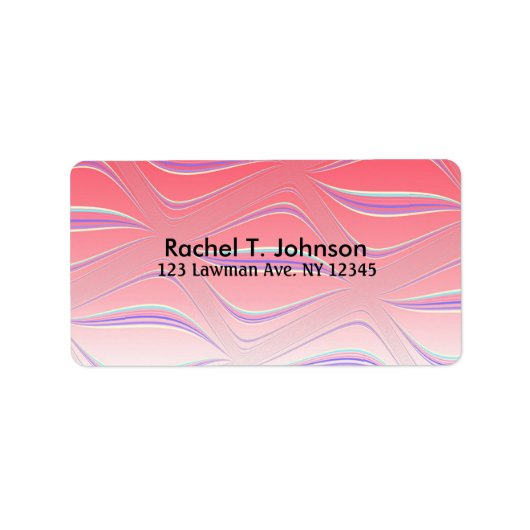 Melon Wavy Fractal Art Etiket (Voorkant)