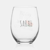 Mélonade amusante Verre de vin Stemless Personnali (Verso)