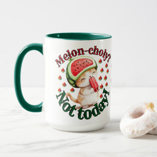 Meloncholie? Niet vandaag! - Schattigee kat met wa Mok