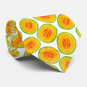 Melonsnijdsels stropdas waterverf patroon
