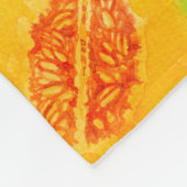 Melonsnijdsels waterverf patroon fleece deken (Hoek)