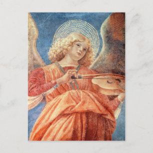 Melozzo da Forli - Ange avec carte postale violon