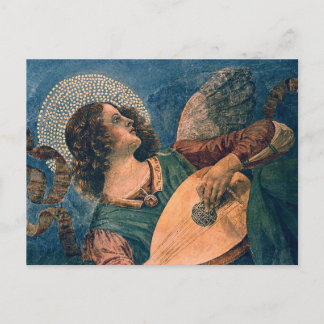 Melozzo da Forli - Engel speelt het luit Briefkaar Briefkaart