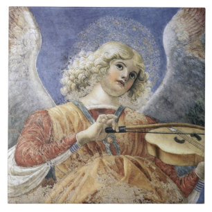 Melozzo Renaissance Angel Art Tile of Trivet Tegeltje