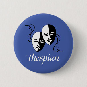 Melpo Thespian-maskers Ronde Button 5,7 Cm