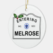 Melrose MA Keramisch Ornament (Links)