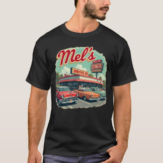 Mel's Diner 1950s Retro Car T-shirt voor mannen