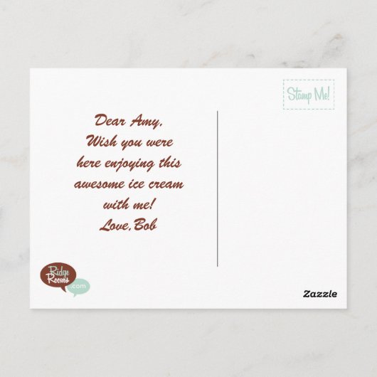 Melt 'n' Drive Soft Serve Ice Cream Carte Postale (Dos)