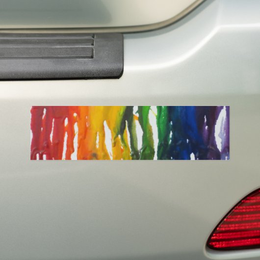 Melted Crayon Bumpersticker (Op auto)
