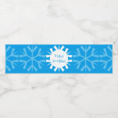MELTED SNOWFLAKES Funny Waterfles Etiket (Enkel label)