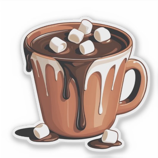 Melting Chocolate Volcano Fantasy sticker (Voorkant)