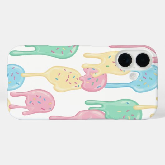 Melting Ice Cream and Sprinkles Pattern  Case-Mate iPhone Case (Achterkant (horizontaal))