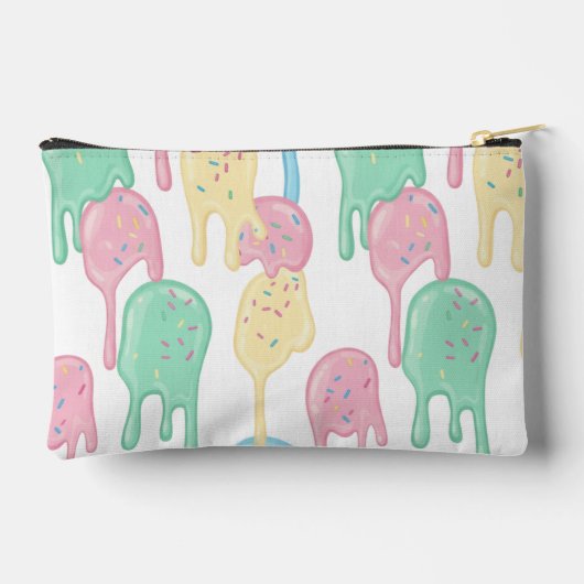 Melting Ice Cream and Sprinkles Pattern Etui (Achterkant)