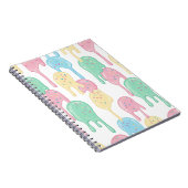 Melting Ice Cream and Sprinkles Pattern Notitieboek (Rechterzijde)