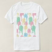 Melting Ice Cream and Sprinkles Pattern T-shirt (Design voorkant)