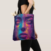 Melting Reality Canvas tas – Trippy Psychedelic Ne (Dichtbij)