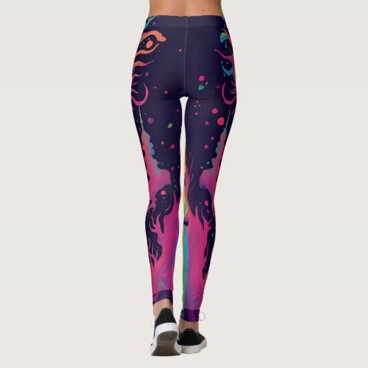 Melting Reality Leggings - Trippy Psychedelic Art (Dos)