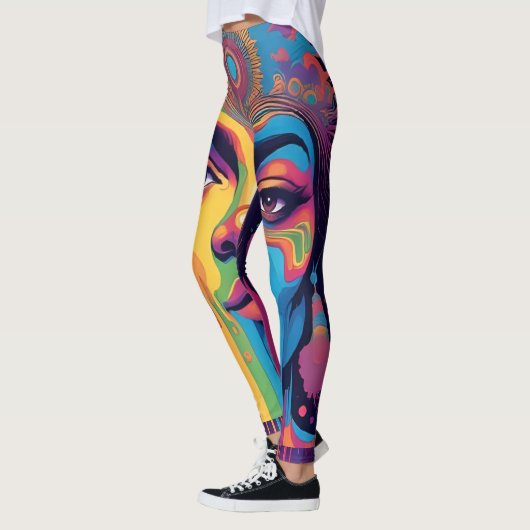 Melting Reality Leggings - Trippy Psychedelic Art (Gauche)