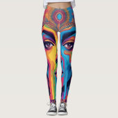 Melting Reality Leggings - Trippy Psychedelic Art (Devant)