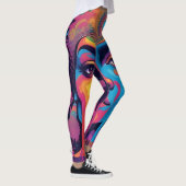 Melting Reality Leggings - Trippy Psychedelic Art (Droite)