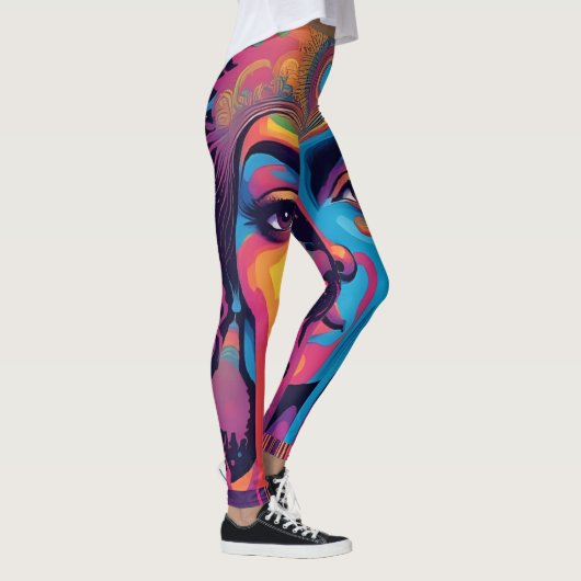 Melting Reality Leggings - Trippy Psychedelic Art (Droite)