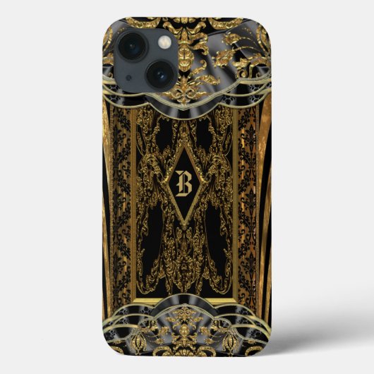 Meltizgaurd Protection Baroque Monogram Case-Mate iPhone Case (Achterkant)