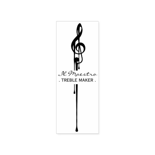MELTPOINT Black G-Clef Maestro Treble Maker Rubberstempel (Afrduk)