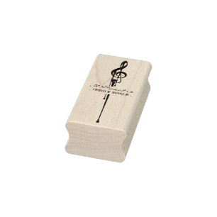MELTPOINT Black G-Clef Maestro Treble Maker Rubberstempel