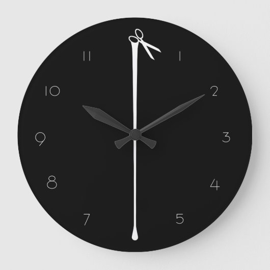 MELTPOINT BLACK Hot White-schaar Grote Klok (Voorkant)