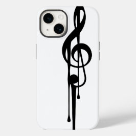 MELTPOINT WHITE Black G-Clef Custom Color Case-Mate iPhone 14 Hoesje