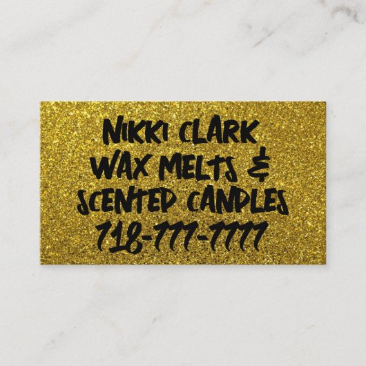 MELTS ET BOUGIES EN CIRE PARTIES SCINTILLANT CARTE (Devant)