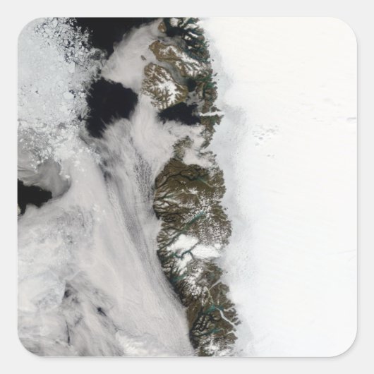 Meltwatervijvers langs de Groenlandse westkust Vierkante Sticker (Voorkant)