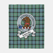Melville Hunting Clan Badge Tartan Pset Fleece Deken (Voorkant)