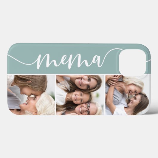 Mema Script Grandma Photo Collage Case-Mate iPhone Case (Achterkant (horizontaal))