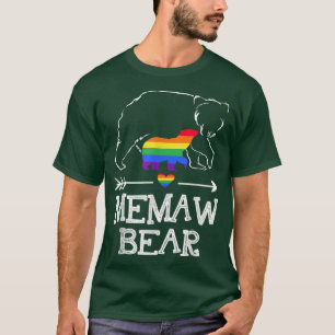 Memaw Beer gepoold tante regenboogvlag LGBT Pride T-shirt