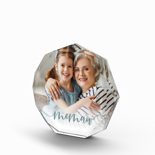 Memaw | Grandma Script Overlay Fotoblokken (Rechts)